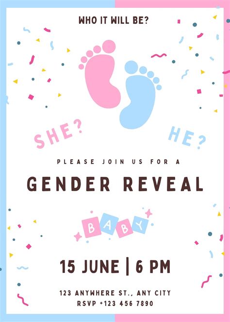 Free Downloadable Gender Reveal Templates