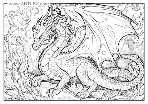 Free Dragon Coloring Pages Printable