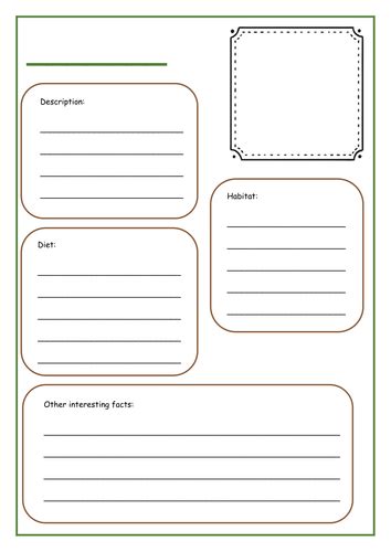 Free Fact File Template
