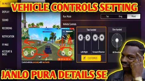 Vehicle Controls Setting Free Fire