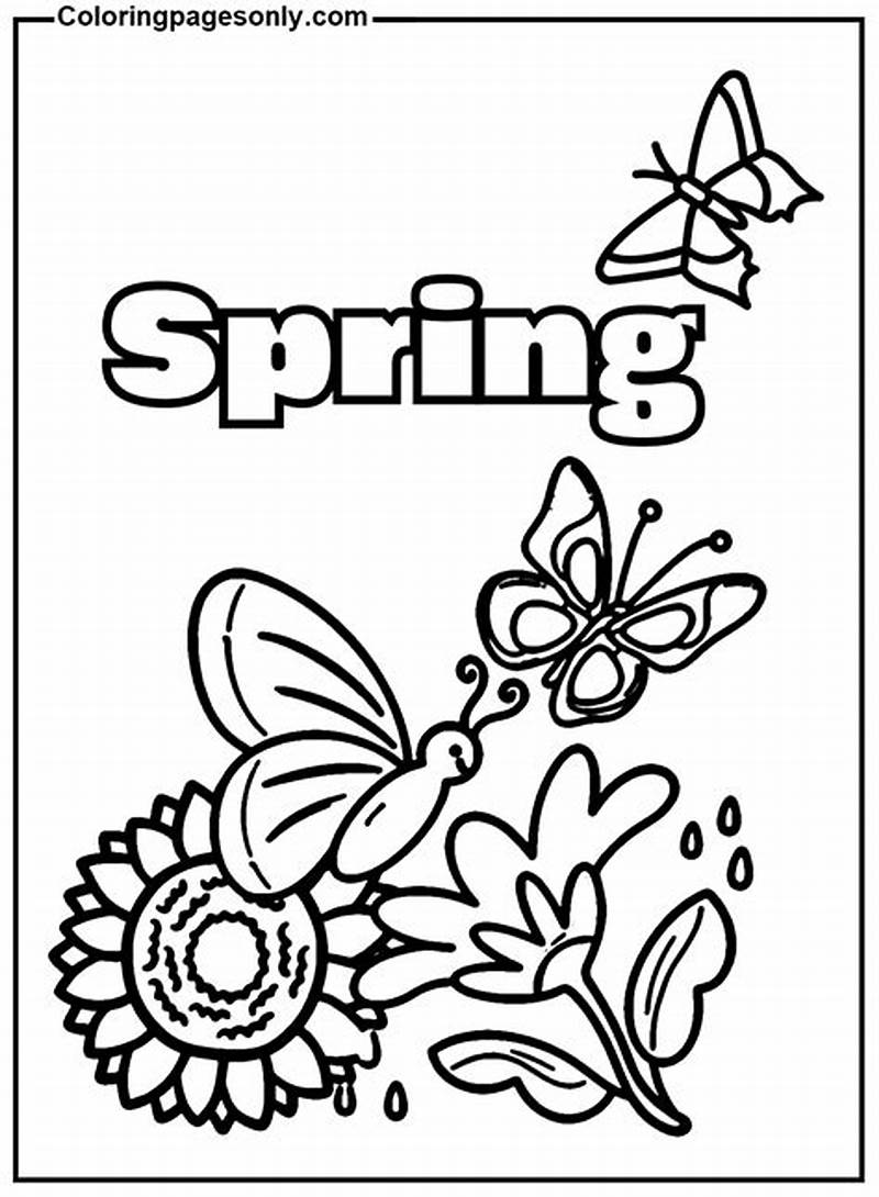 Free First Day Of Spring Coloring Pages