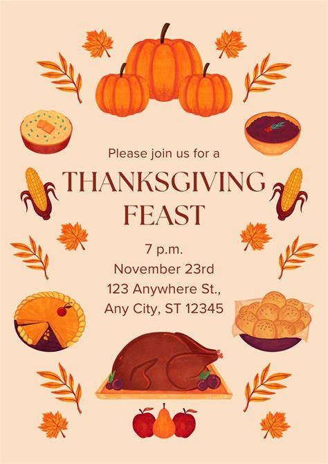 Free Flyer Templates For Thanksgiving