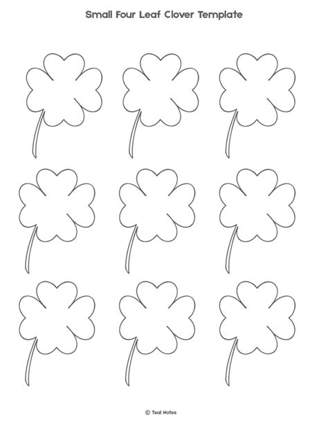 Free Four Leaf Clover Template