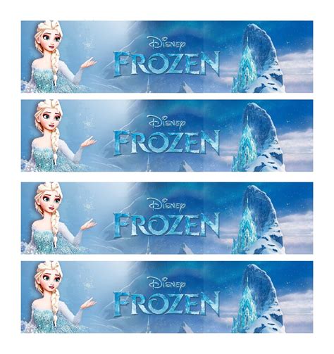 Free Frozen 2 Printable Water Bottle Labels Template