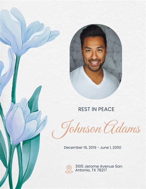 Free Funeral Flyer Template