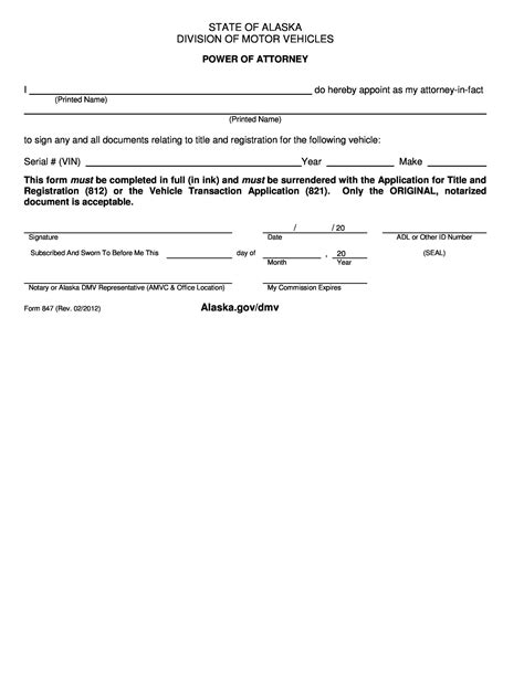 Free General Power Of Attorney Template