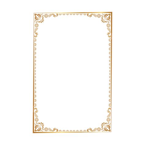 Free Golden Design Border Template