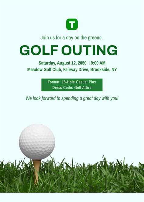 Free Golf Invitation Template