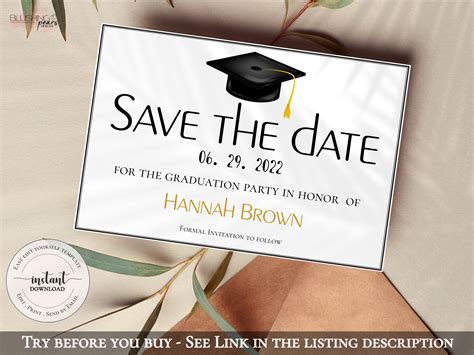Free Graduation Save The Date Templates