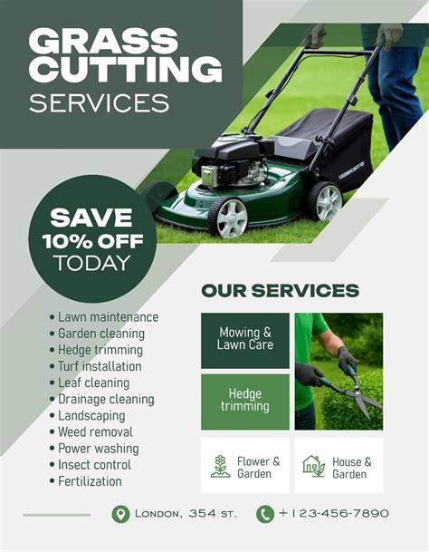 Free Grass Cutting Flyer Template