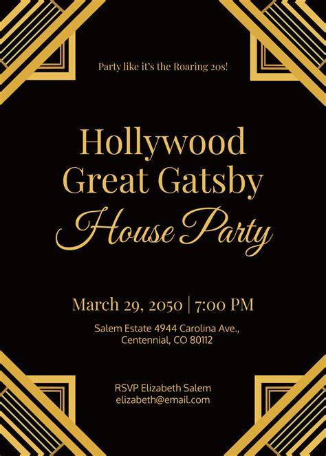Free Great Gatsby Invitation Template