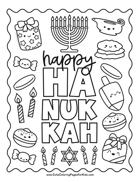 Free Hanukkah Coloring Pages Printable