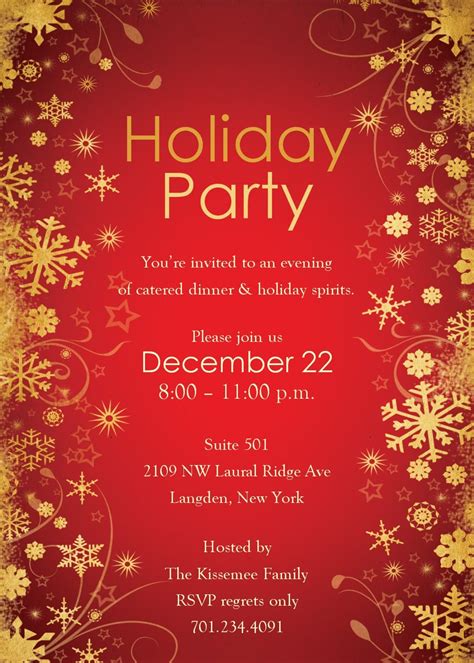 Free Holiday Party Invitation Templates