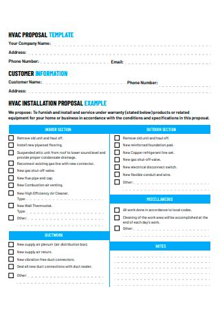 Free Hvac Proposal Template Download