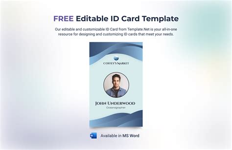 Free Id Template Word