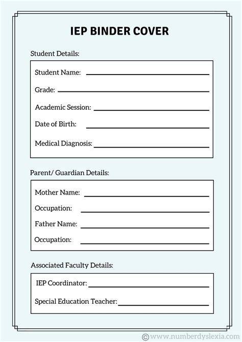 Free Iep Binder Printables For Parents