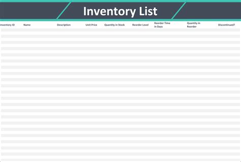Free Inventory Templates