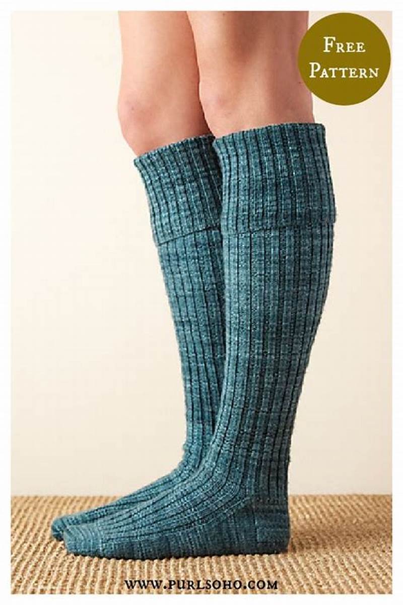 Free Knitting Pattern For Boot Socks