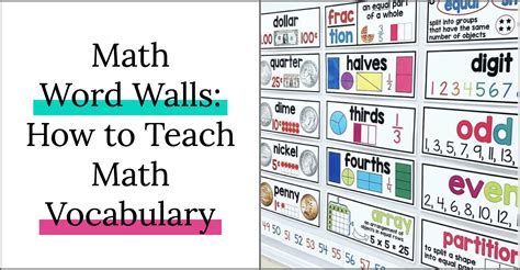 Free Math Word Wall Printables