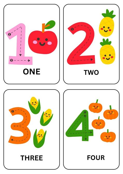 Free Number Flashcards Printable