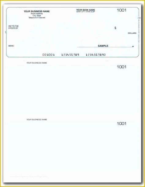 Free Payroll Check Printing Template