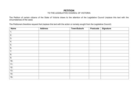 Free Petition Templates Printable