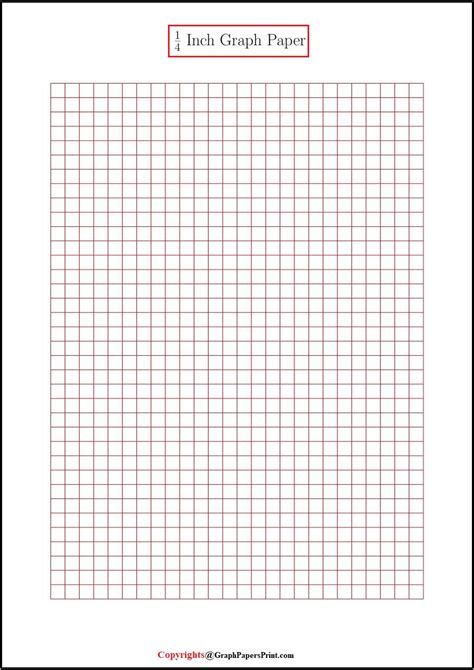 Free Printable 1 4 Inch Graph Paper