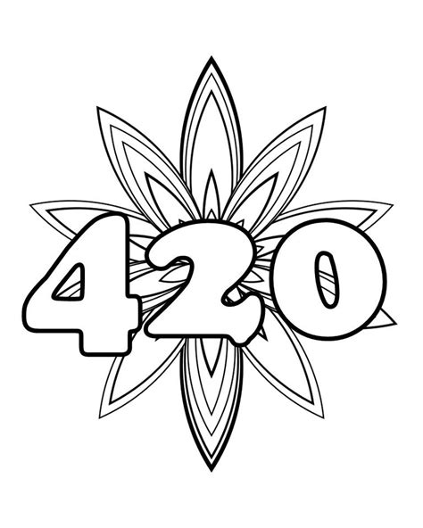 Free Printable 420 Coloring Pages