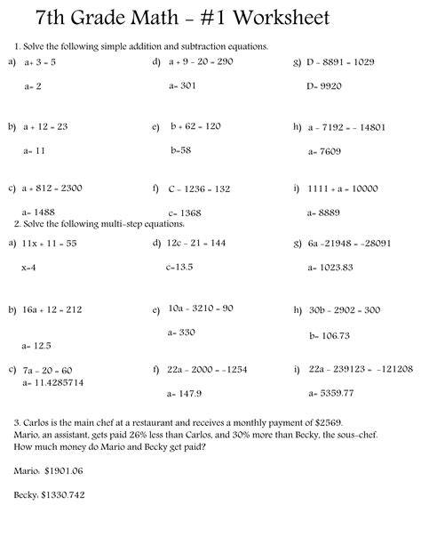 Free Printable 7th Grade Worksheets On Se Asia