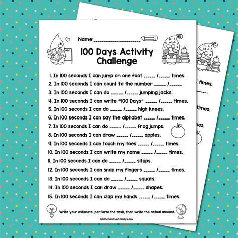 Free Printable Activities For 100 Days Of School
