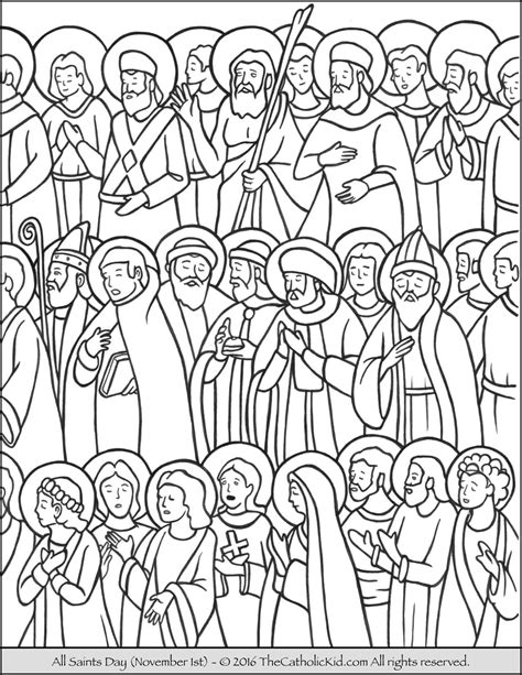 Free Printable All Saints Day Coloring Pages