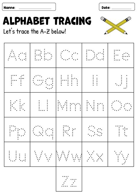 Free Printable Alphabet Tracing