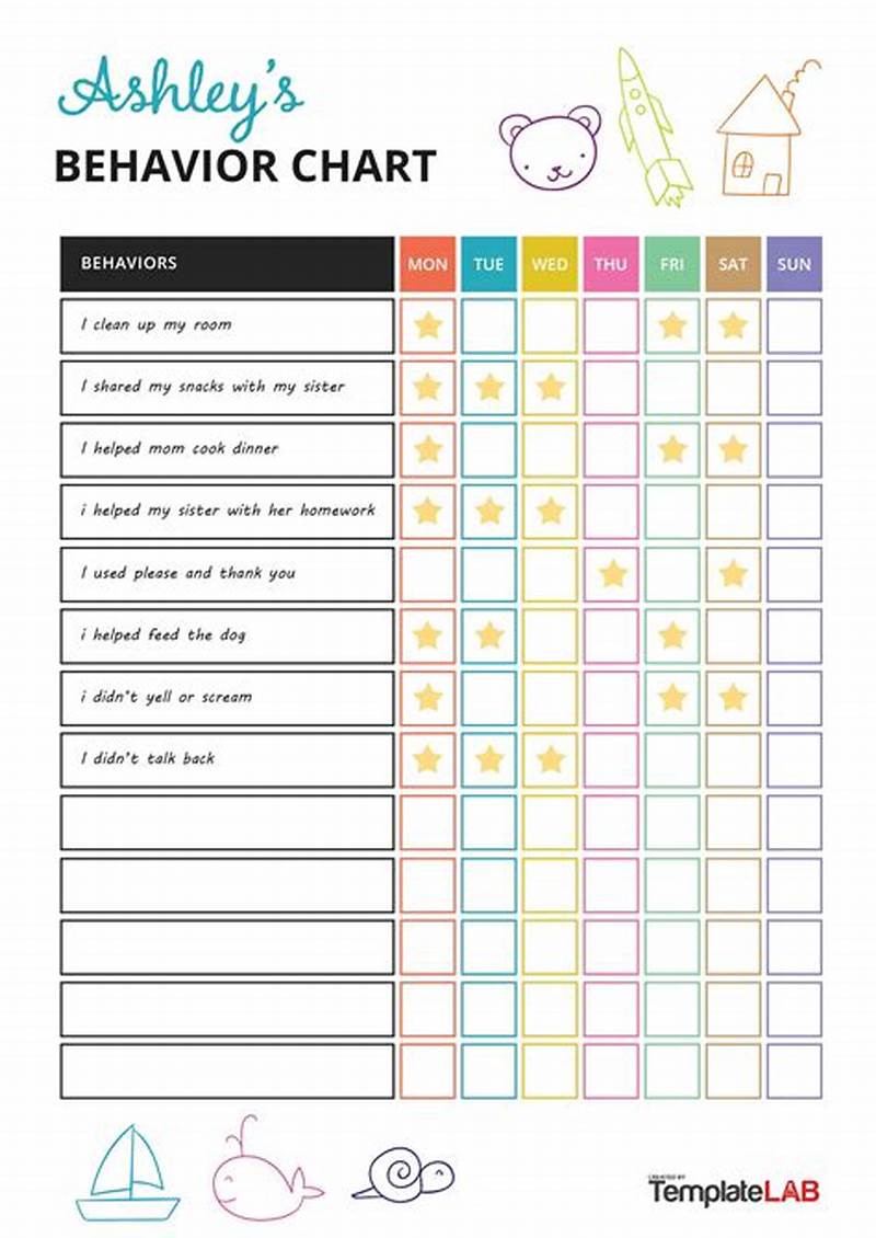 Free Printable Behavior Management Behavior Chart