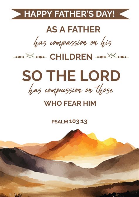 Free Printable Bible Verse Fathers Day Card