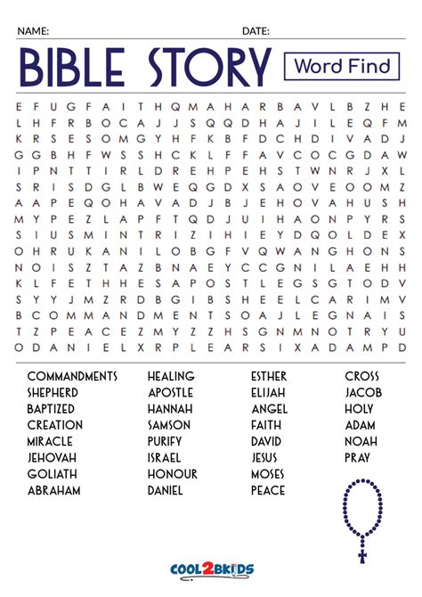 Free Printable Bible Word Finds