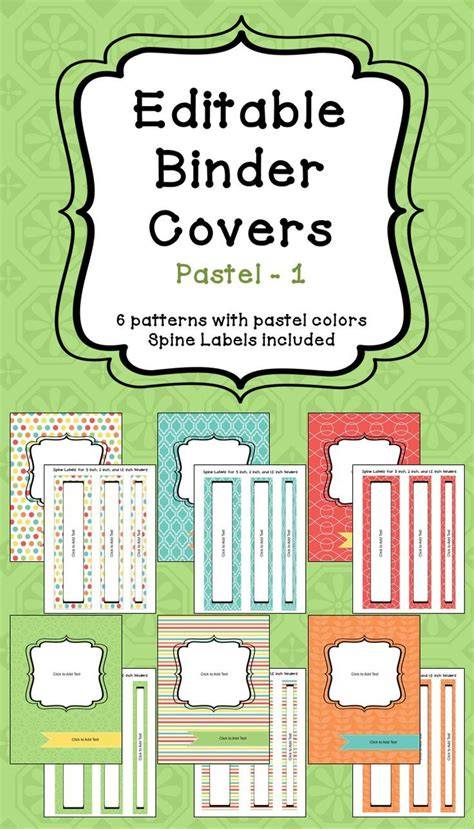 Free Printable Binder Cover And Spine Templates