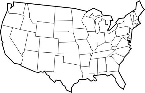 Free Printable Blank Map Of Usa
