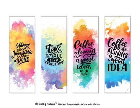 Free Printable Bookmarks With Quotes