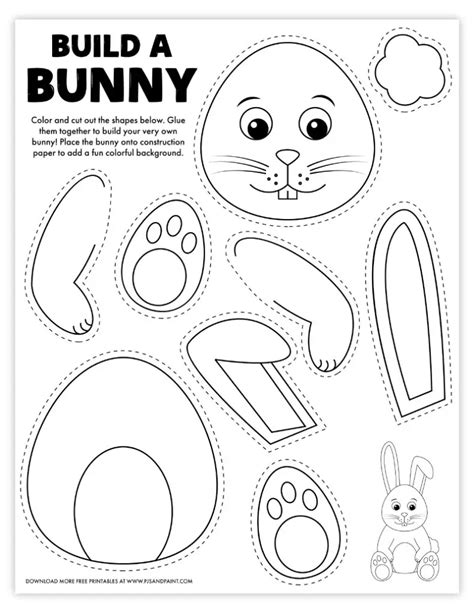 Free Printable Build A Bunny