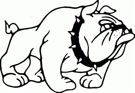 Free Printable Bulldog Coloring Page
