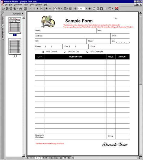 Free Printable Business Forms