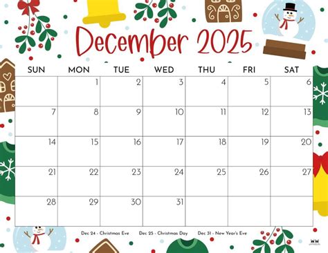 Free Printable Calendar For December