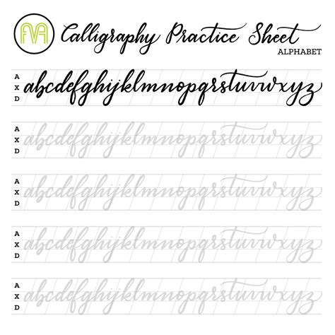 Free Printable Calligraphy Worksheets For Beginners