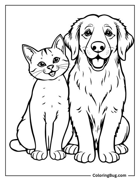 Free Printable Cat And Dog Coloring Pages