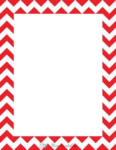 Free Printable Chevron Border Template Just One Side