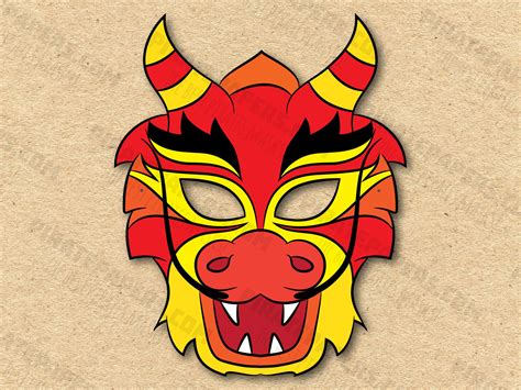 Free Printable Chinese Dragon Mask