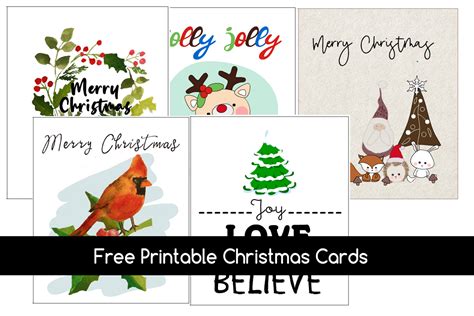 Free Printable Christmas Cards