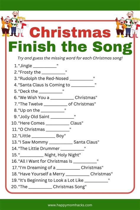 Free Printable Christmas Games With Answers