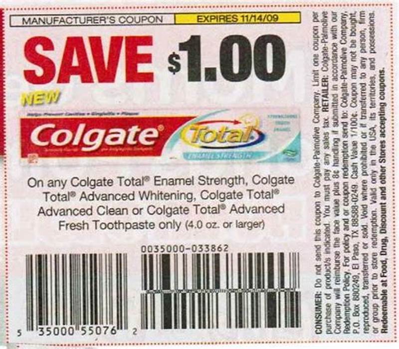 Free Printable Colgate Toothpaste Coupons