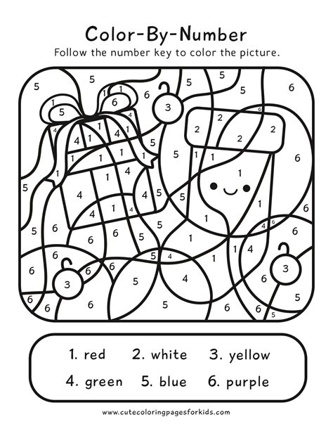 Free Printable Color By Number Christmas For Kids